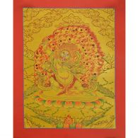 Gold Vajrapani Thangka Painting