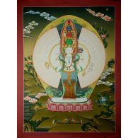 24.5"x18.5"  1000 Armed Avalokiteshvara Thankga Painting