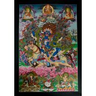 32.75" x 22.75" Palden Lhamo Thangka Painting