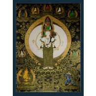 50.25"x37"   Avalokiteshvara Thankga Painting