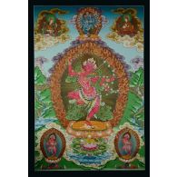 Kurukulla Thangka Red Tara Dakini - 32.5"x22.5"