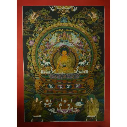 Tibetan Shakyamuni Buddha Thangka