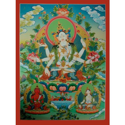 32.5"X24.5" Namgyalma Thankga Painting