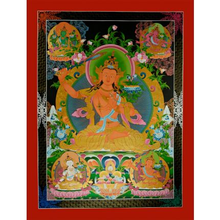 48"x37" Manjushiri Thankga Painting