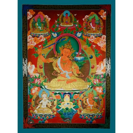 56"x41" Manjushiri Thankga Painting