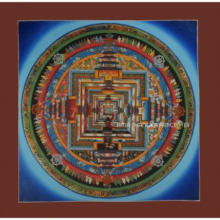 Kalachakra mandala Thangka also know as Dalai lama mandala was design for World peace Highest form of balance energy.