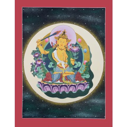Small Manjushri Thangka Painting