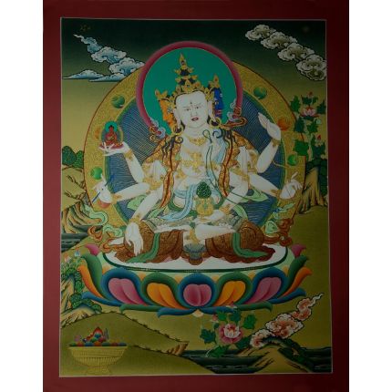 26.25"x20.25" Namgyalma Thangka Painting