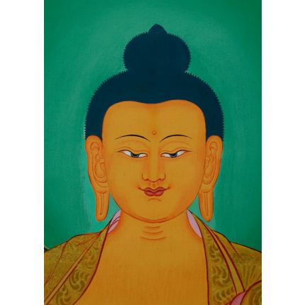 34.25"x24.75"  Shakyamuni Buddha Thangka Painting
