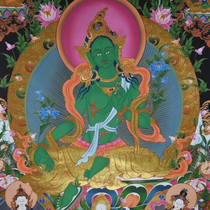 Large Green Tara Thangka
