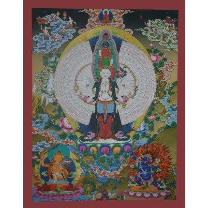 Thousand Armed Avalokiteshvara Thangka