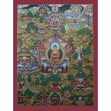 Buddha Life Thangka Painting