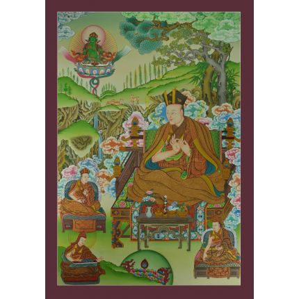 First Karmapa Dusum Khyenpa Thangka  - 32.75" x 22.75"