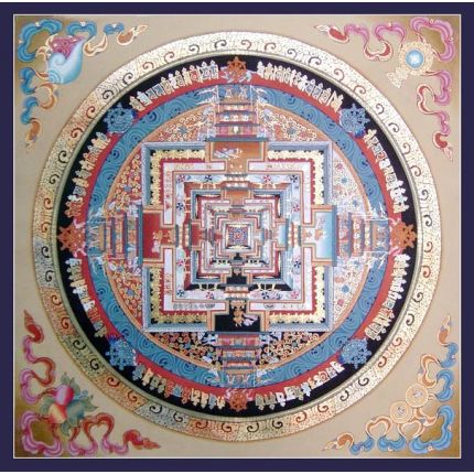 14” x 14” Kalchakra Mandala Thangka