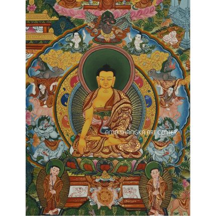 Fine quality hand painted Buddhist life story Thanka