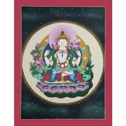 Small Chenrezig Thangka